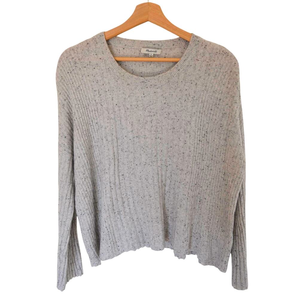 Madewell Merino Wool Blend Rib Knit Top Small - Picture 1 of 5
